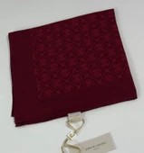 Elegans Monogram Eşarp - 1090750 -941 Bordo thumbnail 3