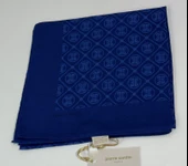 Elegans Monogram Eşarp - 1090750 -924 Saks Mavi thumbnail 3