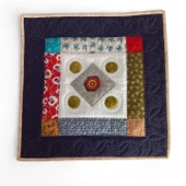 Patchwork Nakış İşlemeli Geleneksel Desenli Yastık thumbnail 2