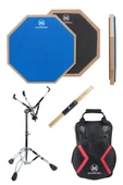 Maxword DD-239BL Pro Bateri Davul Çalışma Pedi Seti Drum Practice Pad Full Set thumbnail 2