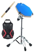 Maxword DD-239BL Pro Bateri Davul Çalışma Pedi Seti Drum Practice Pad Full Set thumbnail 1