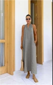 V Yaka Paraşüt Elbise thumbnail 2
