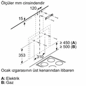 Bosch DWF65AJ60T Siyah Duvar Tipi Davlumbaz thumbnail 8