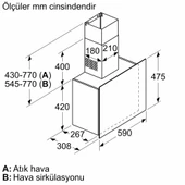 Bosch DWF65AJ60T Siyah Duvar Tipi Davlumbaz thumbnail 6