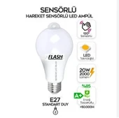 FLASH POINT E27 DUY SENSÖRLÜ LED AMPÜL 20 W 2000LM BEYAZ IŞIK thumbnail 1