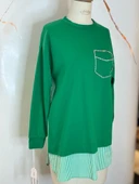 TAŞLI CEPLİ DANTELLİ SWEATSHIRT thumbnail 5