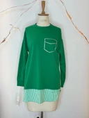 TAŞLI CEPLİ DANTELLİ SWEATSHIRT thumbnail 3