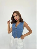 6887 KOT YELEK-MAVİ thumbnail 4