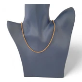 Örgü Çelik Zincir 45 cm Bronze Roze thumbnail 2