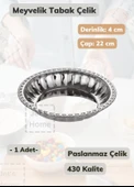 Çelik Meyvelik Tabak 22 cm Paslanmaz Çelik Tabak thumbnail 1