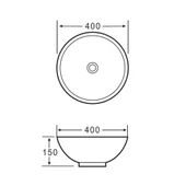 LENA TEZGAHÜSTÜ LAVABO E-5005A thumbnail 2