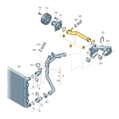 Skoda Fabia 2005-2008 1.2 BME Motor Devirdaim Su Borusu 03E121065A thumbnail 3