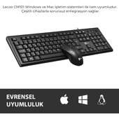 Lecoo Cm101 Siyah Kablolu Mouse & Klavye Set thumbnail 2