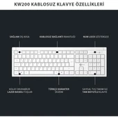 Lecoo Kw200 Kablosuz Klavye & Mouse Set Beyaz thumbnail 6