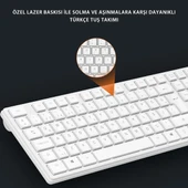 Lecoo Km2001 Klavye & Mouse Kablosuz Set Beyaz thumbnail 5