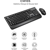 Lecoo Cm105 Siyah Kablolu Mouse & Klavye Set thumbnail 6