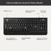 Lecoo Cm105 Siyah Kablolu Mouse & Klavye Set thumbnail 5