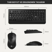 Lecoo Cm105 Siyah Kablolu Mouse & Klavye Set thumbnail 4