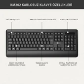 Lecoo Kw202 Kablosuz Klavye & Mouse Set Siyah thumbnail 4