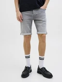 JACK JONES Erkek Grey Denim Şort 12269502 thumbnail 3