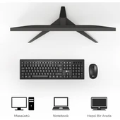 Lecoo Kw200 Kablosuz Klavye & Mouse Set Siyah thumbnail 2