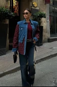 Denim Garnili Kapitone Ceket 7071 thumbnail 3