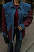 Denim Garnili Kapitone Ceket 7071 thumbnail 1