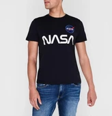 Nasa Baskılı Siyah Erkek Tisört thumbnail 1