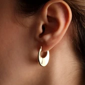 Damla Model Altın Küpe 14 Ayar 2,5 cm thumbnail 1