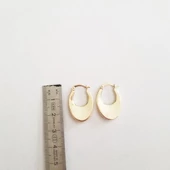 Damla Model Altın Küpe 14 Ayar 2,5 cm thumbnail 4