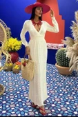Derin Yaka Triko Elbise 2856 thumbnail 1