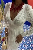 Derin Yaka Triko Elbise 2856 thumbnail 9