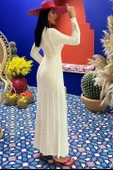 Derin Yaka Triko Elbise 2856 thumbnail 3