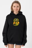 Cobra Kai Logo Siyah Kadın 3ip Kapşonlu thumbnail 1