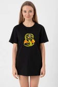 Cobra Kai Logo Siyah Kadın Oversize Tshirt thumbnail 1