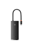 Baseus Lite Siyah 5 In 1 Multifonksiyonal Type-c Hub Dock Station thumbnail 1