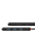 Baseus Lite Siyah 5 In 1 Multifonksiyonal Type-c Hub Dock Station thumbnail 3