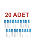 Rodevino 20 Adet 5mm Mavi Led thumbnail 1
