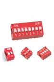 Rodevino 5 Adet 4 Pin Dıp Switch Kırmızı On‑off 2.54 mm Pcb thumbnail 4