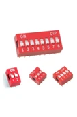 Rodevino 5 Adet 5 Pin Dıp Switch Kırmızı On‑off 2.54 mm Pcb thumbnail 2