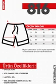 Yıldırım Baskılı Siyah Unisex Şort thumbnail 4