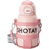 Shotay Turtle Çocuk Termos Matara 520Ml Pembe thumbnail 1