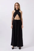 Düşük Bel Oversize Keten Pantolon thumbnail 2