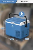 Evacool EVAG20 12/24V 18 Litre Kompresörlü Oto Buzdolabı thumbnail 2