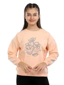 ÇİÇEK NAKIŞLI KIZ SWEATSHIRT thumbnail 1