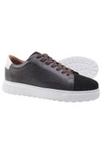 Erkek Hakiki Kahve Deri & Süet Sneaker thumbnail 2