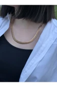 Balık Sırtı Gold Zincir Kolye thumbnail 4