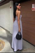 Göğsü Gipeli Straplez Elbise 2878 thumbnail 6