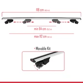 Ara Atkı Tavan Barı Hook Model 140cm Gri (2 Adet) thumbnail 3