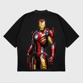 Oversize 'Iron Man' Baskılı T-Shırt thumbnail 1